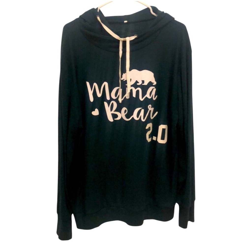 Mama Bear 2.0 Green Hooded Sweatshirt Size 2XL